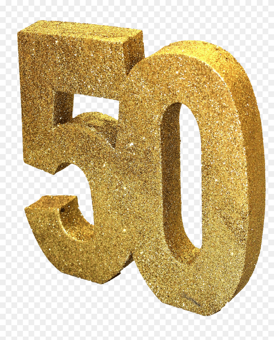 Number 50 With Glitter Image Number 50 Gold, Symbol, Text Free Png Download