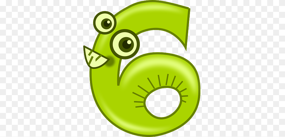 Number 6 Animal, Green, Symbol, Text, Disk Png Image