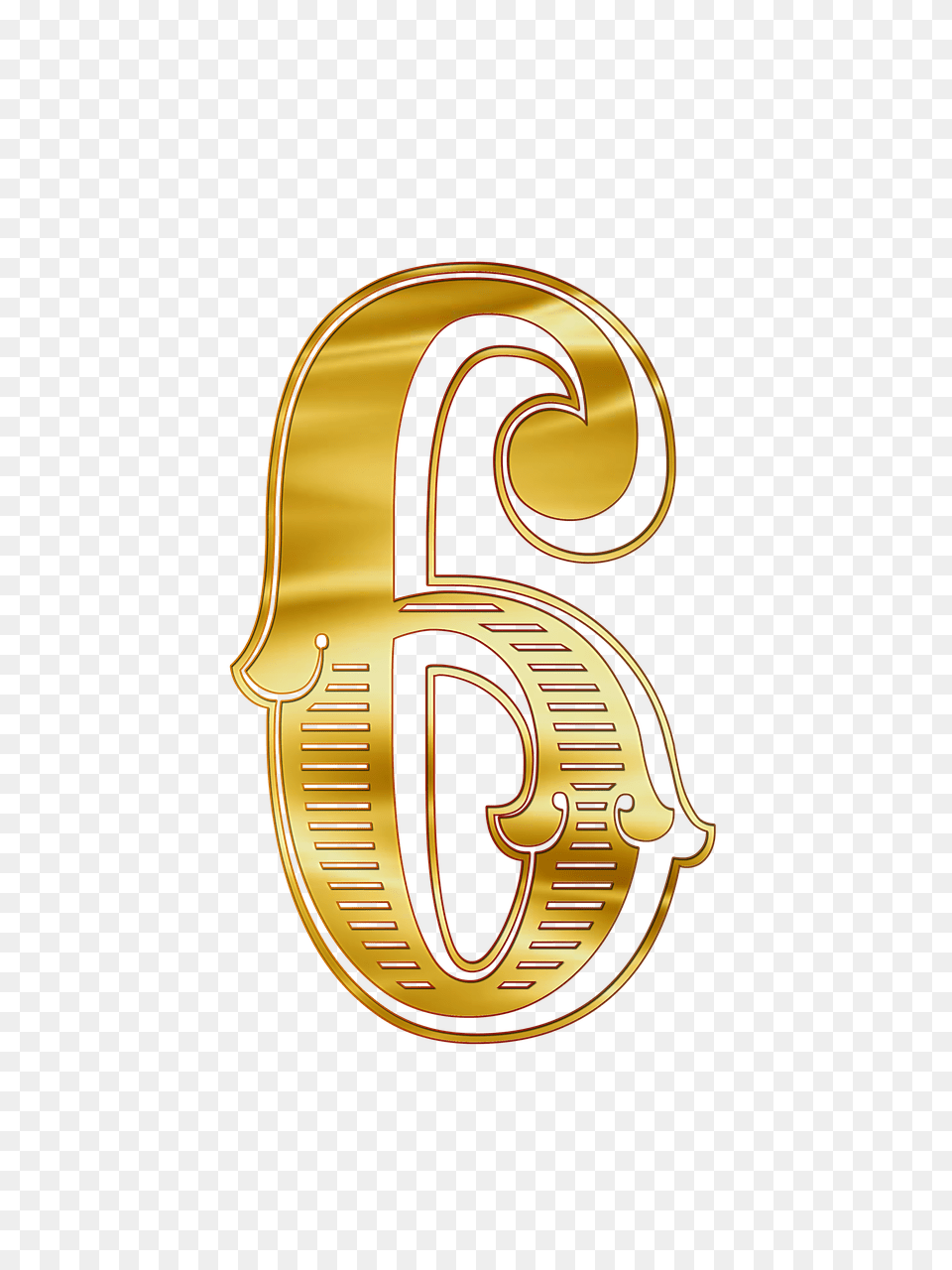 Number 6 Guilded, Symbol, Logo, Text, Emblem Free Transparent Png