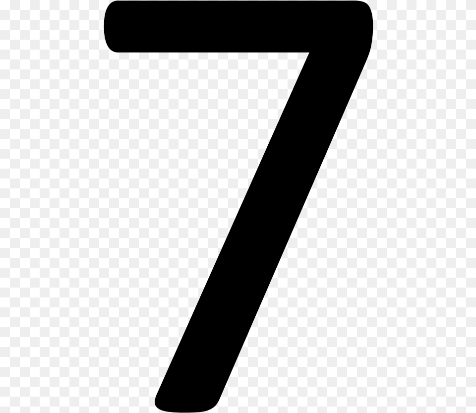 Number 7, Gray Png Image