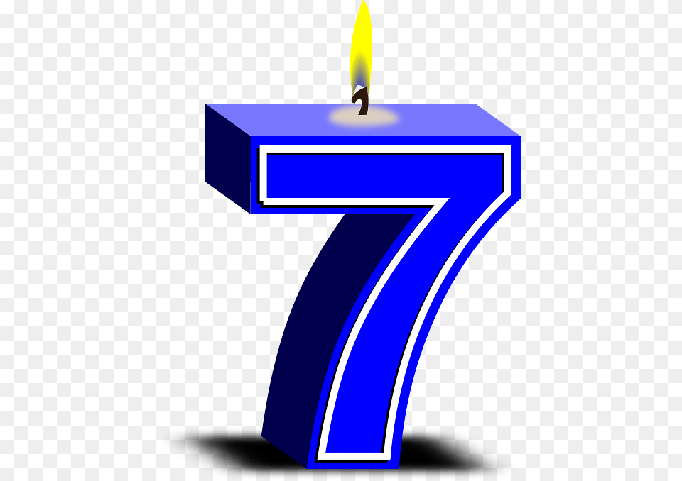 Number 7 Birthday Candle, Crowd, Person Free Png Download