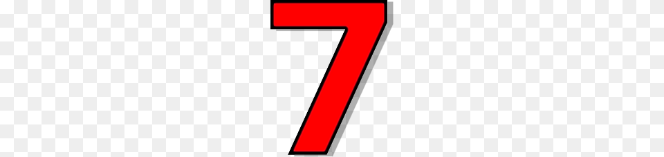 Number 7 Red T, Symbol, Text, Mailbox Png Image