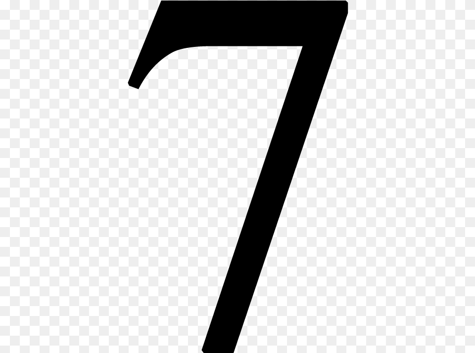 Number 7 Sign, Gray Free Transparent Png