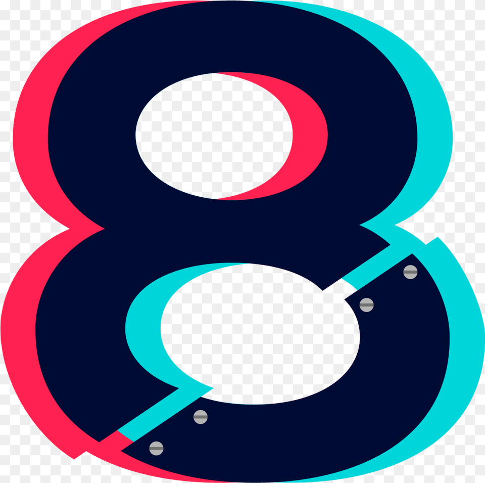 Number 8 Design Background, Symbol, Text, Disk Free Png Download