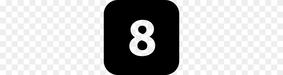 Number 8 Filled, Gray Png
