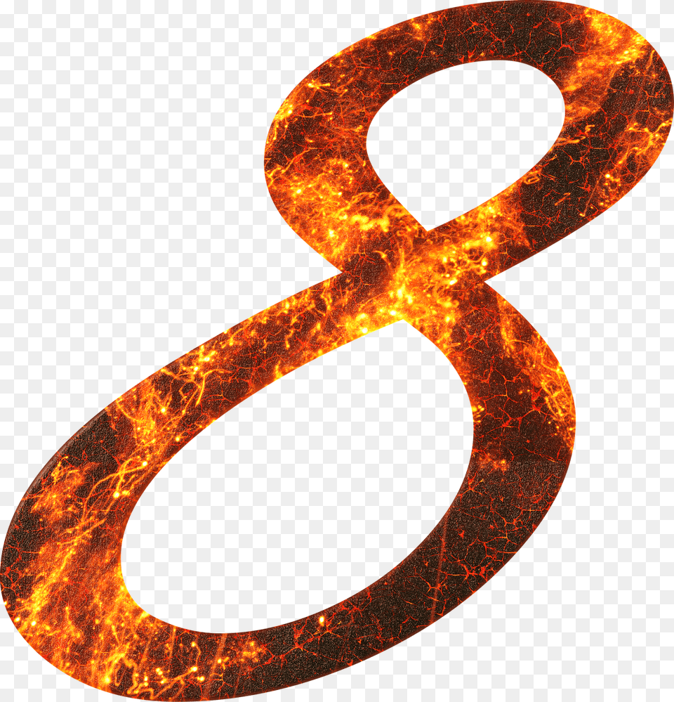 Number 8 Fire Imagens Do Nmero 8, Alphabet, Ampersand, Symbol, Text Png