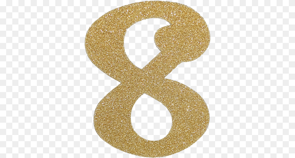 Number 8 Gold Glitter Gold Glitter Number 8, Alphabet, Ampersand, Symbol, Text Png