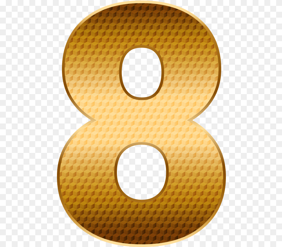 Number 8 Gold Image Download Number 8 Gold, Symbol, Text Free Png