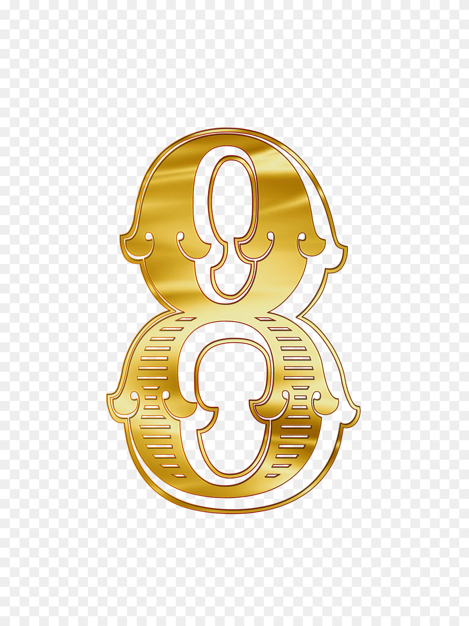 Number 8 Guilded, Symbol, Text Free Png