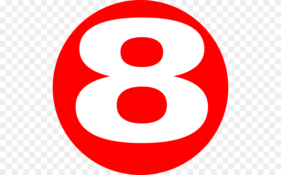 Number 8 In Red Circle, Symbol, Text, Food, Ketchup Free Png