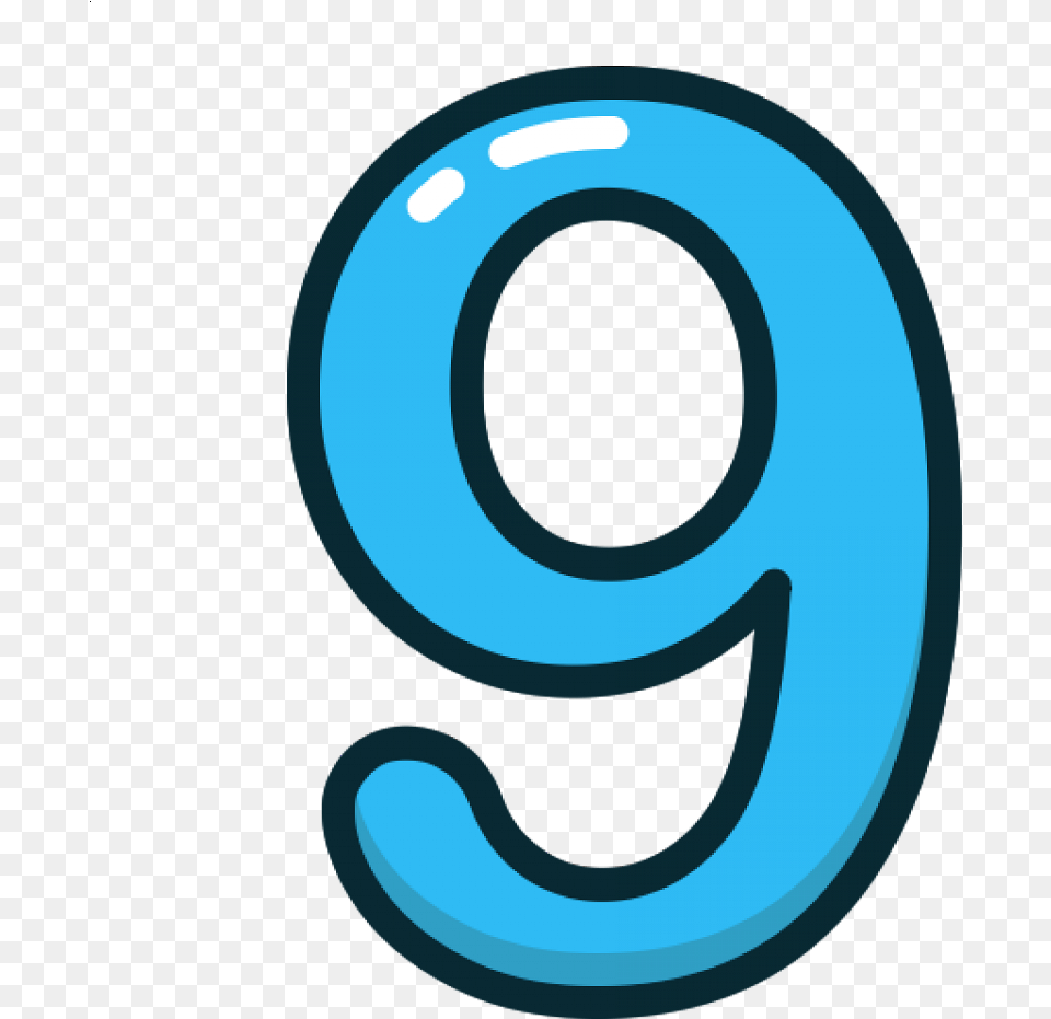 Number 9 Blue Icon, Symbol, Text, Disk Free Png Download