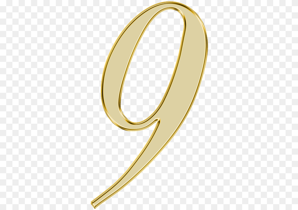 Number 9 Nine Number 9 In Gold, Text, Accessories, Symbol, Smoke Pipe Png