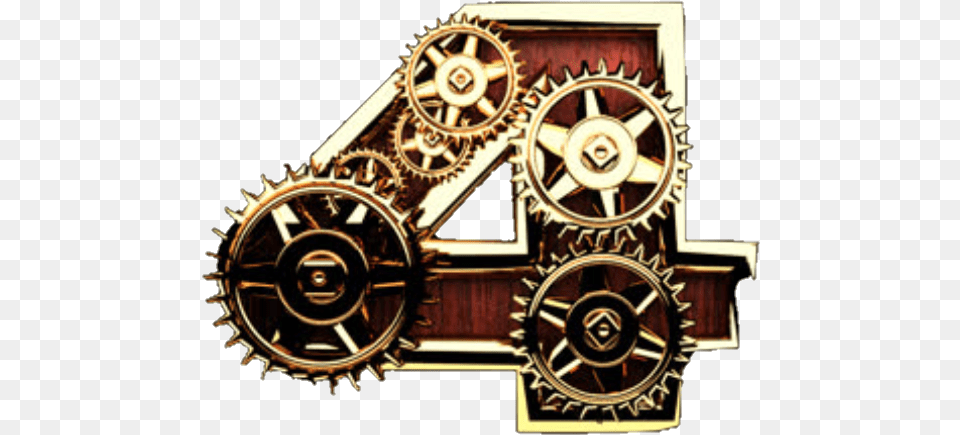 Number Coolnumber Numbers Steampunk Steampunknumber Emblem, Machine, Gear Free Png Download