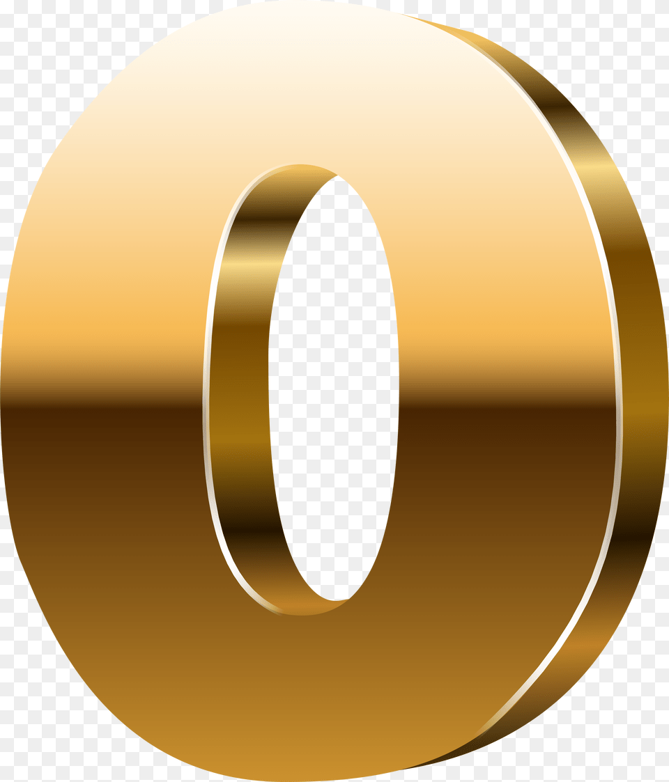 Number D Gold Numero 0 Dorado, Symbol, Text, Disk Free Transparent Png