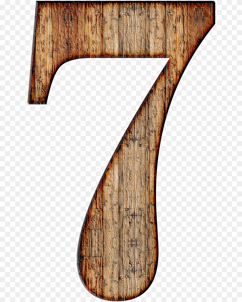 Number Image Transparent Background Number 7 Transparent, Wood, Symbol, Text Free Png Download