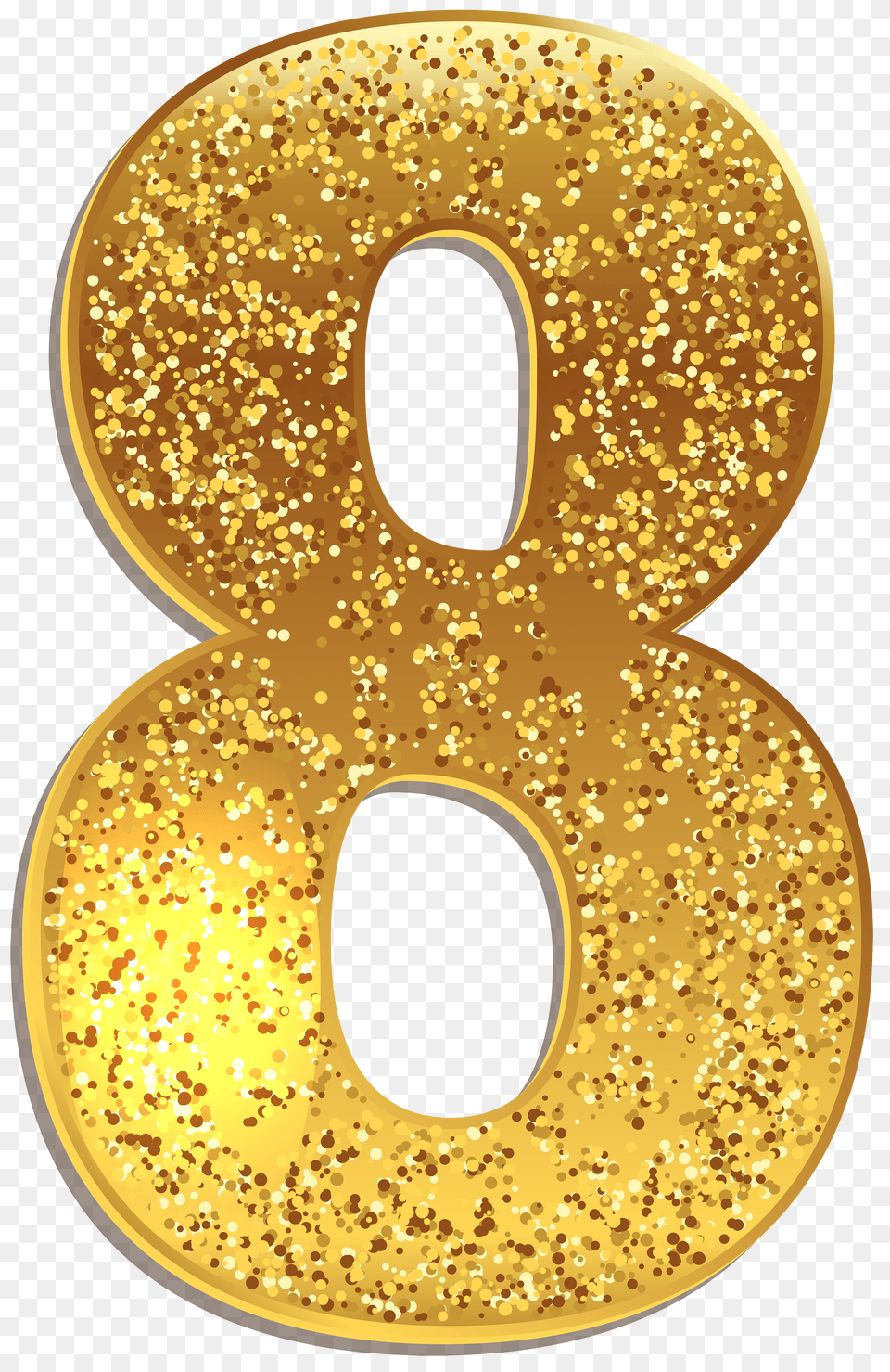 Number Eight Gold Shining Clip Art Gold Glitter Number Png