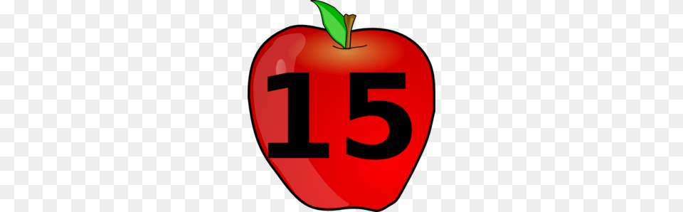Number Fifteen Transparent Number Fifteen Images, Apple, Food, Fruit, Plant Png