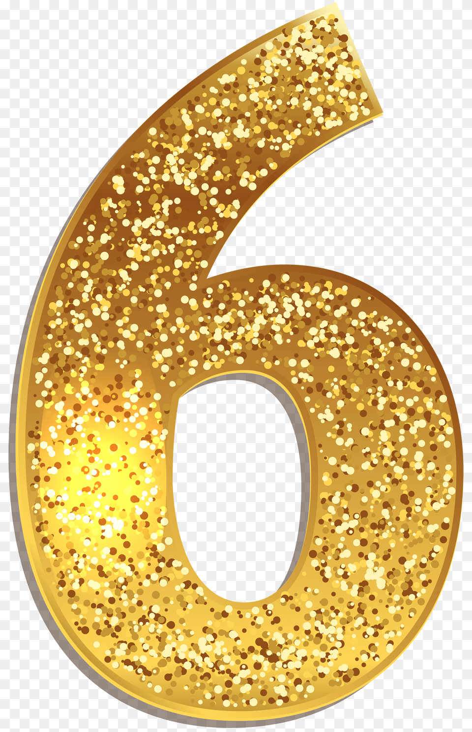 Number Gold Glitter Gold Glitter Number 6, Symbol, Text, Chandelier, Lamp Free Png