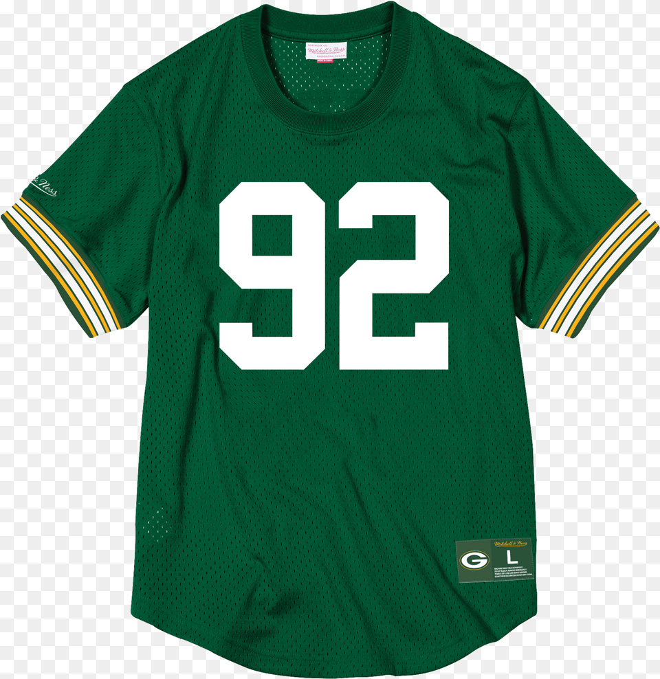 Number Mesh Crew Green Bay Packers Pro Football Hall Of Fame, Clothing, Shirt, T-shirt, Jersey Free Transparent Png
