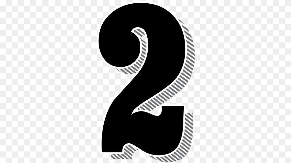 Number Number 2 Drop Shadow, Symbol, Text, Alphabet, Ampersand Free Png