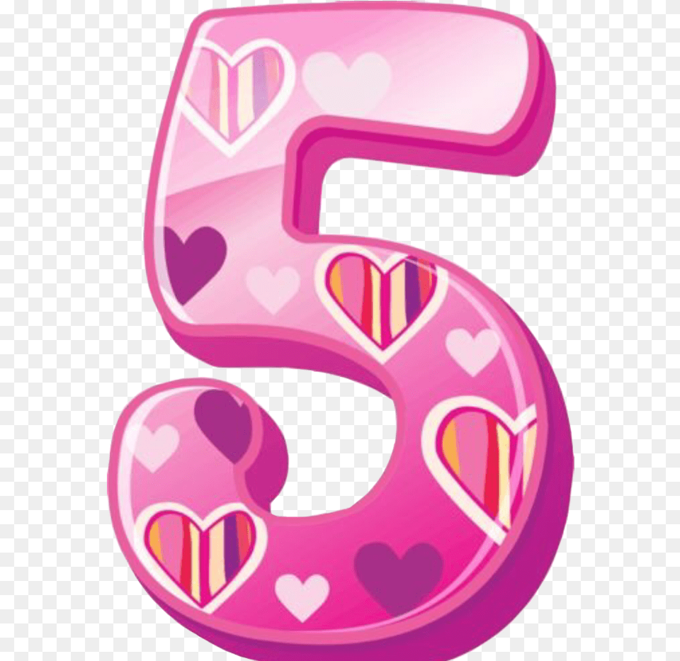 Number Numbers Number5 Numeros Numero5 Pink Rosa, Symbol, Text Free Transparent Png