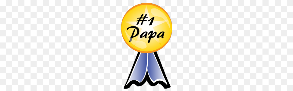 Number One Papa, Badge, Logo, Symbol, Gold Png