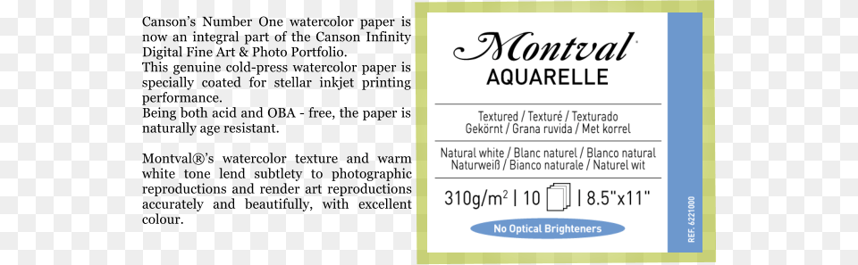 Number One Watercolor Paper Is Now An Integral Canson Infinity Arches Aquarelle Rag 310gsm A4 10 Sheets, Advertisement, Poster, Text Free Transparent Png