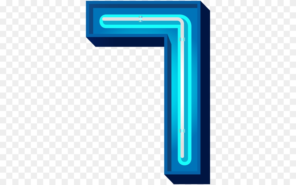 Number Seven Blue Neon Clip Neon Blue Numbers, Light Png Image