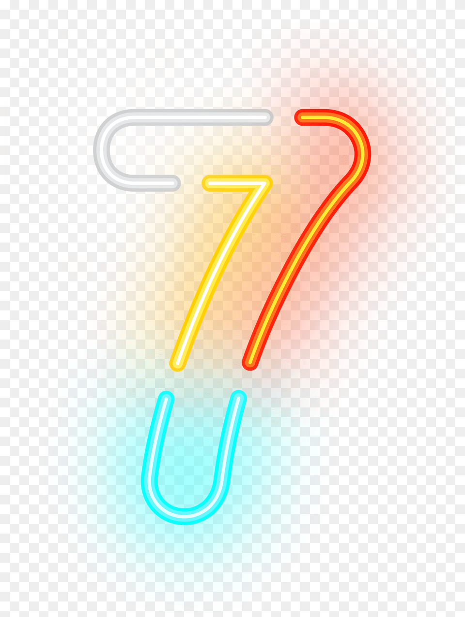 Number Seven Neon Transparent Clip Art Gallery Free Png