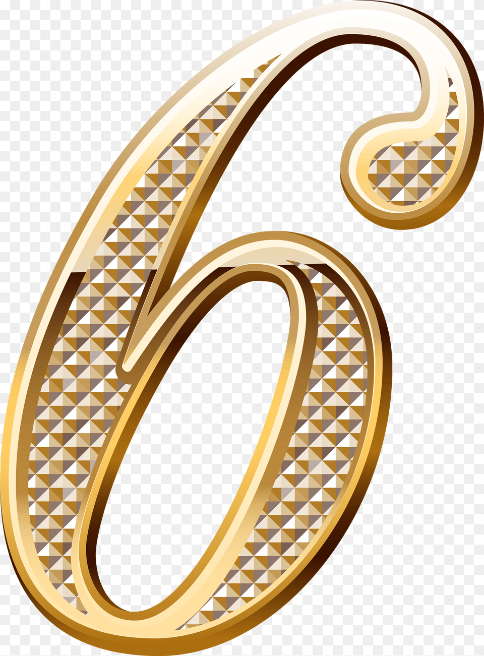 Number Six Clipart Images Special Letters French Gold Number 0, Text, Accessories, Earring, Jewelry Free Png Download