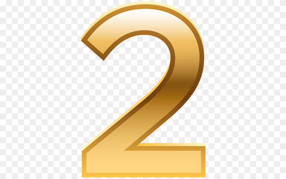 Number Two Golden, Symbol, Text Free Transparent Png