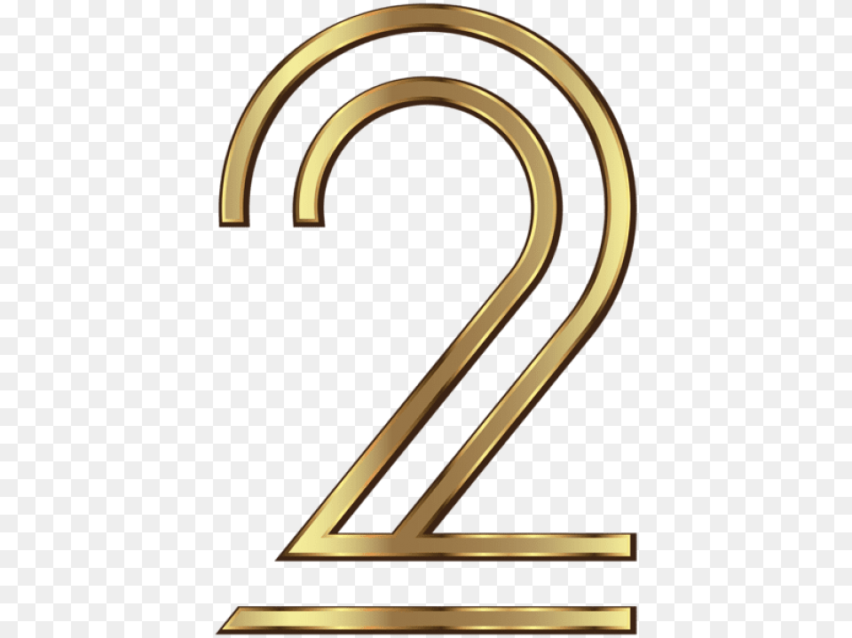 Number Two Golden Images Transparent Two Golden Number, Appliance, Device, Electrical Device, Washer Png Image