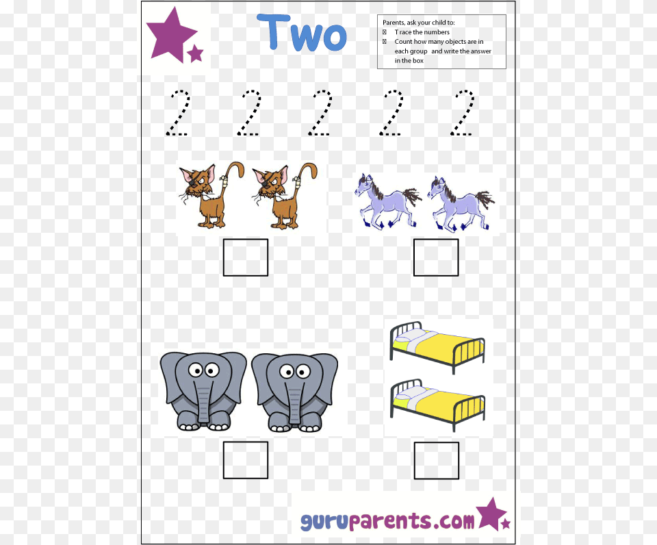 Number Two Tracing And Coloring Worksheets Number 2 Worksheets Guruparents, Publication, Book, Comics, Furniture Png