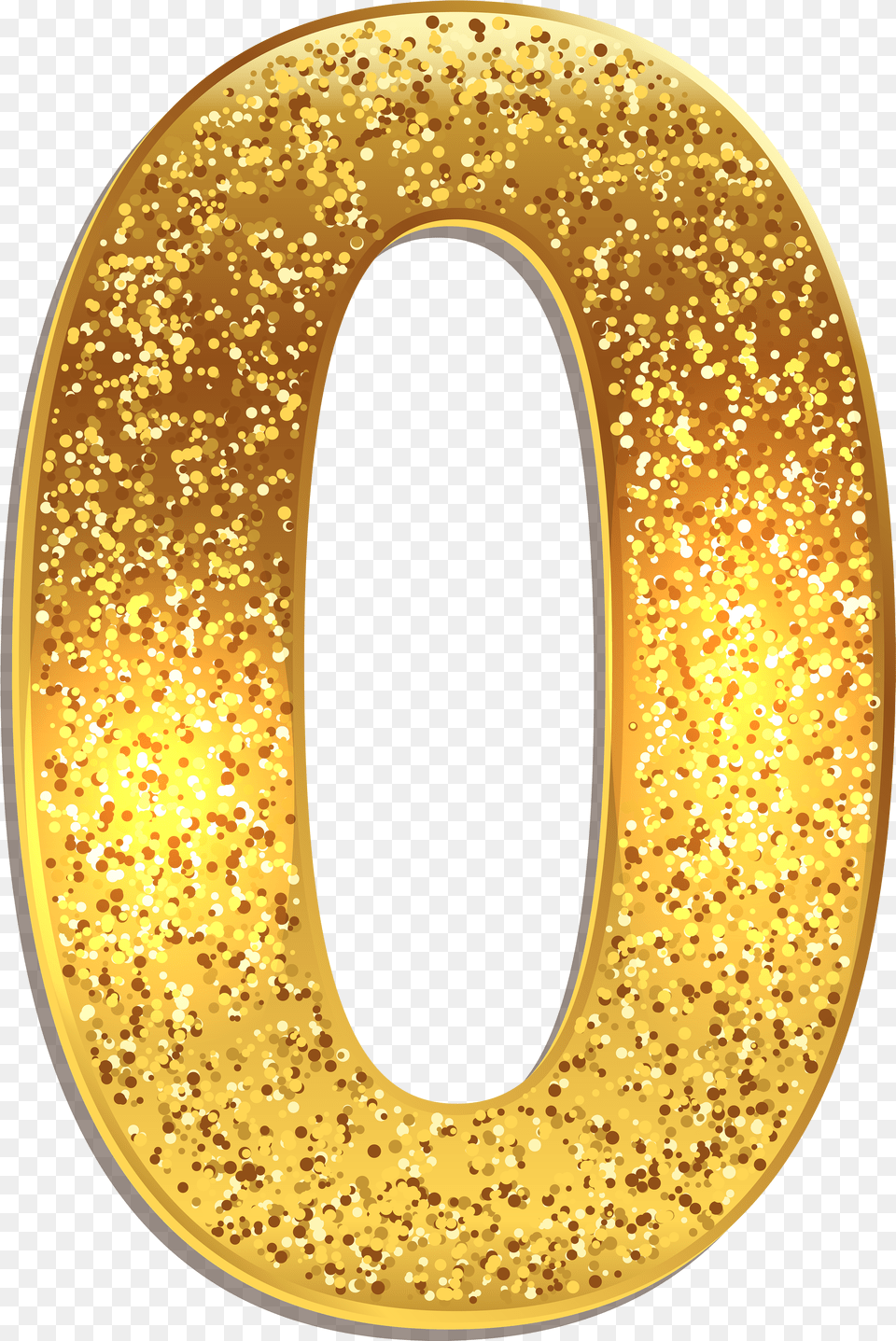 Number Zero Gold Shining Clip Art Image Number 0 Gold, Stencil Free Transparent Png