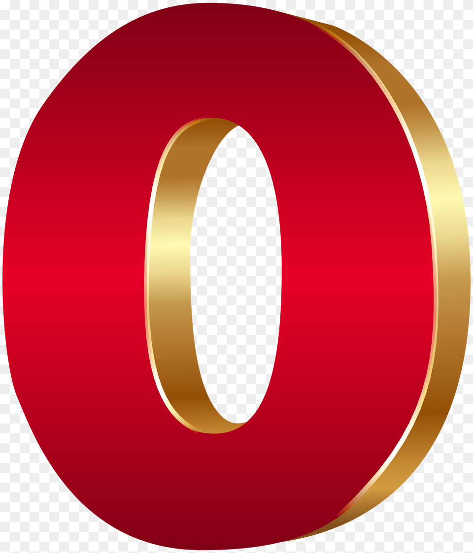Number Zero Red Gold Clip Art, Text, Symbol Free Png