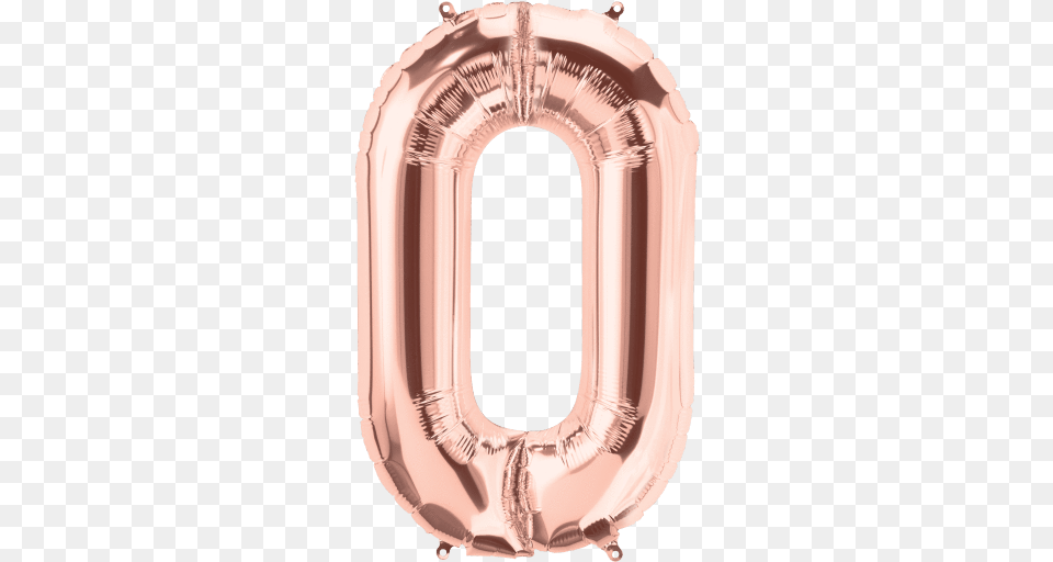 Numbers 0 To 9 Rose Gold Foil Balloon 0 Balloon Rose Gold, Text Free Transparent Png