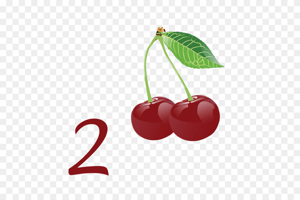 Numbers Alphabets Vector Clip Art One Two Image, Cherry, Food, Fruit, Plant Png