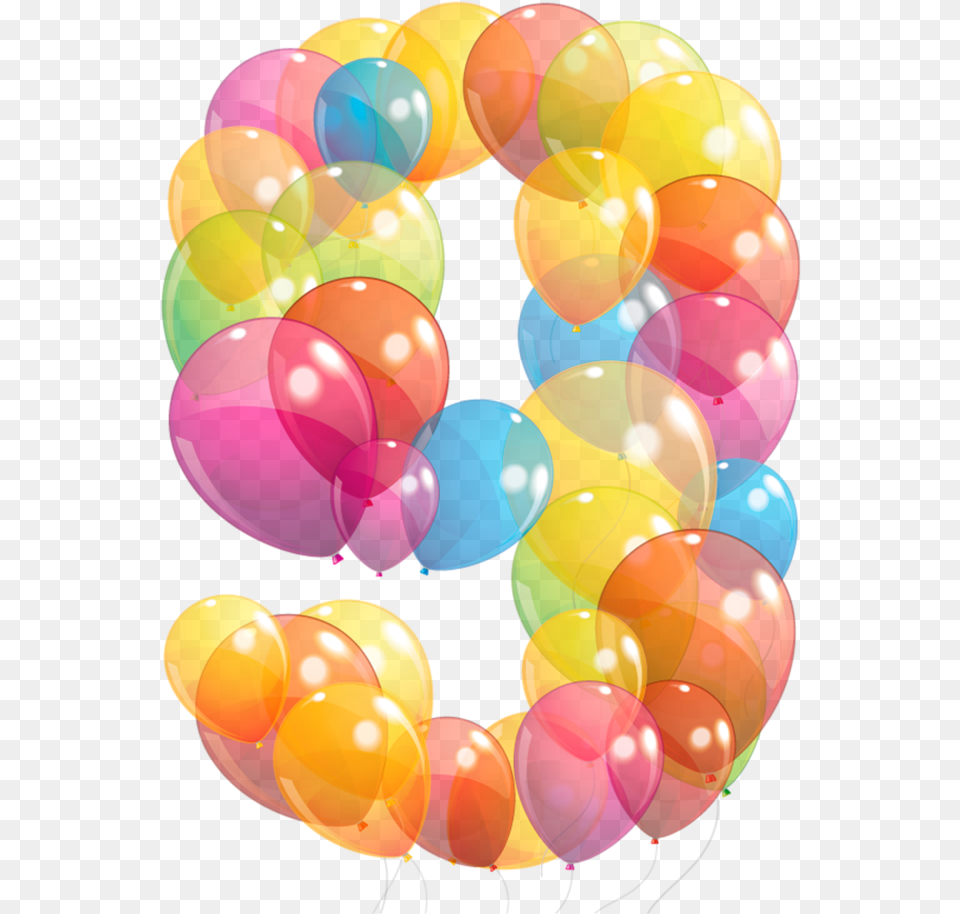 Numbers Clipart Balloon Number 9 Ballons Free Png Download