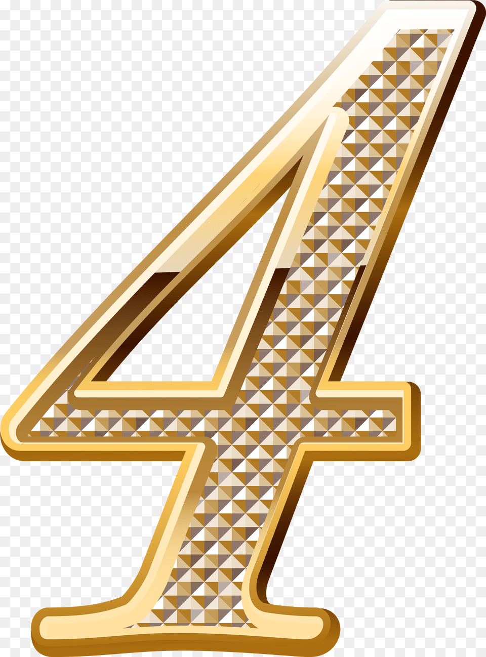 Numbers Number Fonts Math Numbers Ribbon Design Number 4 Gold, Symbol, Cross, Text, Accessories Png