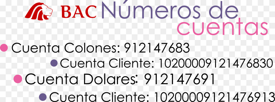 Numeros De Cuentas Banco De Amrica Central, Text Png Image