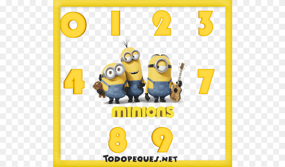 Numeros De Minions Trio Clbre Dessin Anim, Toy, Advertisement, Poster, Text Png