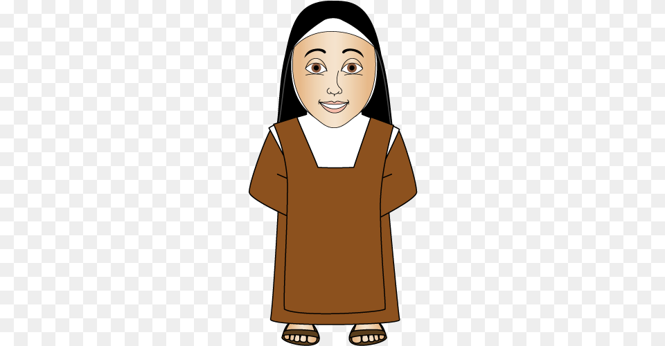 Nun Clipart Monasticos Carmelite Nuns St Teresa Of Avila Cartoon, Adult, Person, Woman, Female Free Png Download