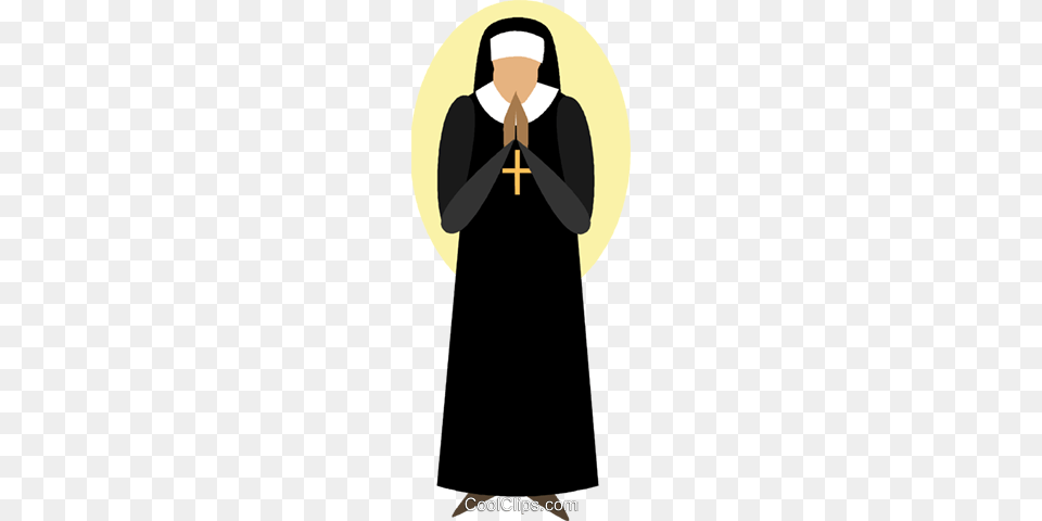 Nun Royalty Vector Clip Art Illustration, Fashion, Adult, Female, Person Png Image