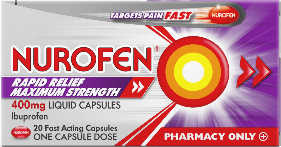 Nurofen Rapid Relief Maximum Strength Liquid Capsules Nurofen, Advertisement, Text Png