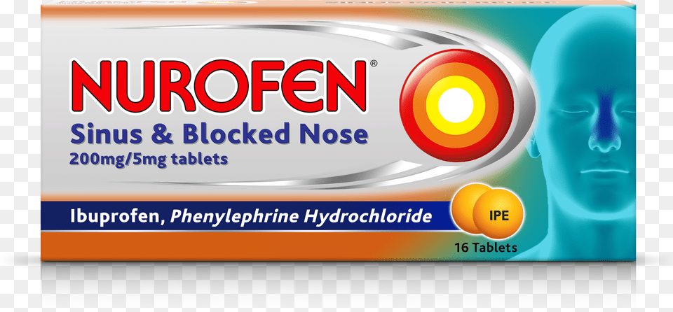 Nurofen Sinus Pain Relief 200mg5mg Nurofen Sinus And Blocked Nose, Baby, Person, Face, Head Free Png Download