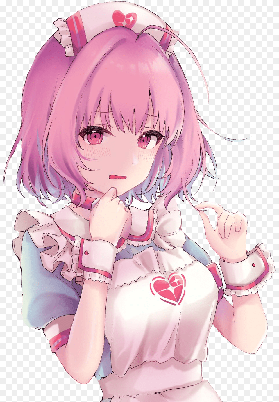 Nurse Anime Animegirl Animenurse Loveheart Pastel Pink Hair Nurse Anime Girl, Book, Comics, Publication, Baby Free Transparent Png