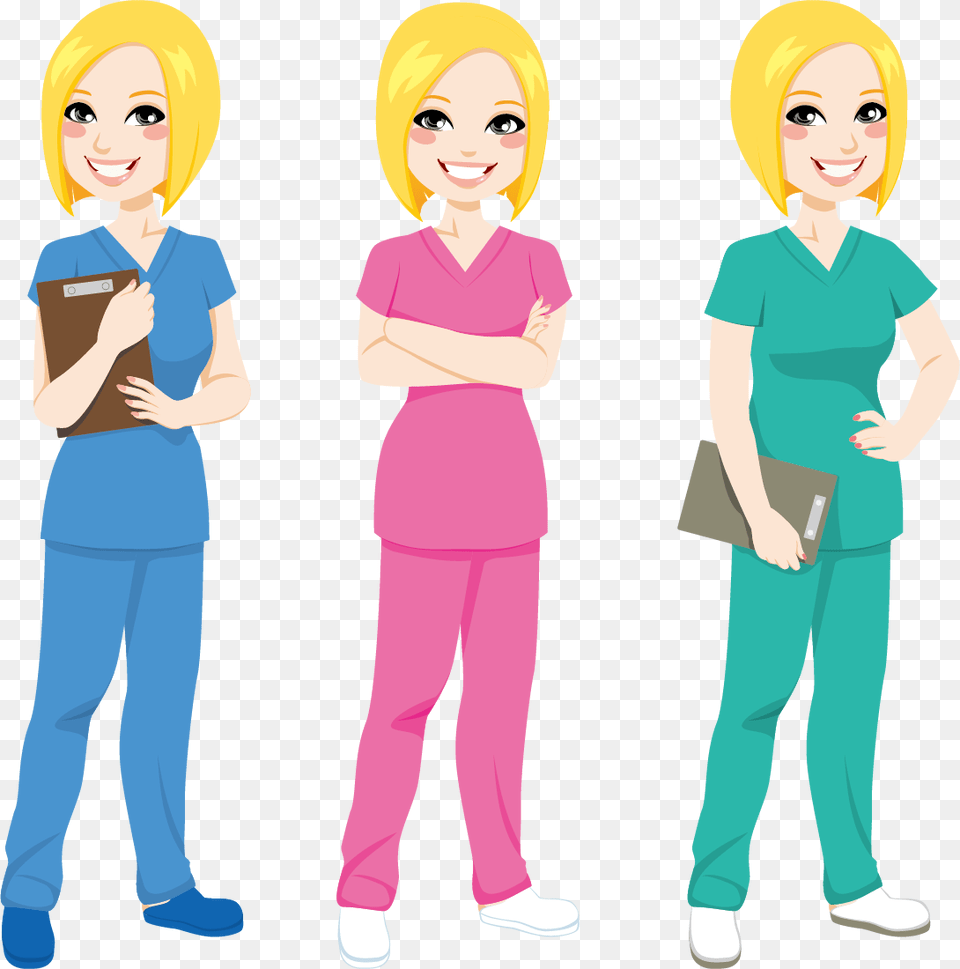 Nurse Clip Scrubs Nurse In Scrubs Clip Art, Adult, Person, Woman, Female Png Image
