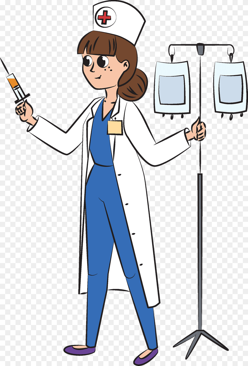 Nurse Clipart, Clothing, Coat, Lab Coat, Person Free Png