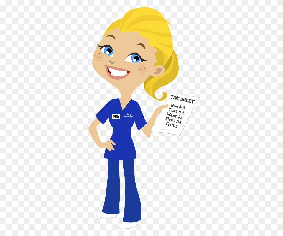 Nurse Clipart Blonde Hair, Book, Comics, Publication, Baby Png