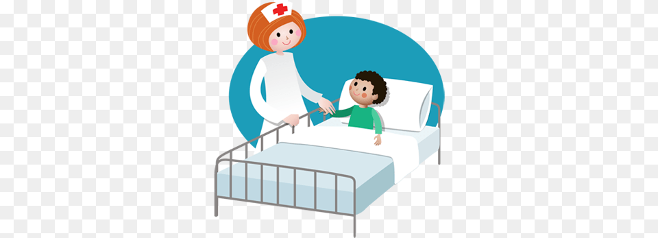 Nurse Clipart Children39s First Aid Room Cartoon, Furniture, Baby, Person, Bed Png